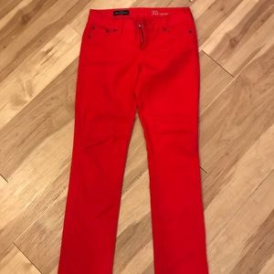 J. Crew Red Matchstick Denim Size 25